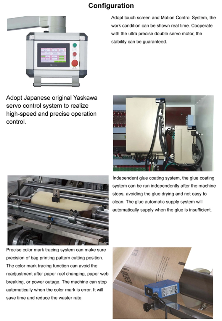 Lsb-330+Lst-41100 Broodje die Flexo voeden die Vierkante Bodemdocument Zak drukken die Machine maken