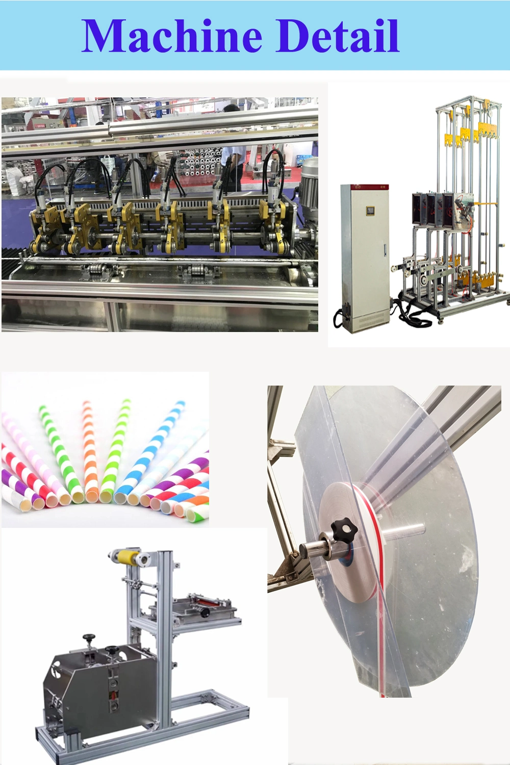 Roestvrij staal volledig Automatisch Milieu Biologisch afbreekbaar Document Straw Making Machine met Mes 6