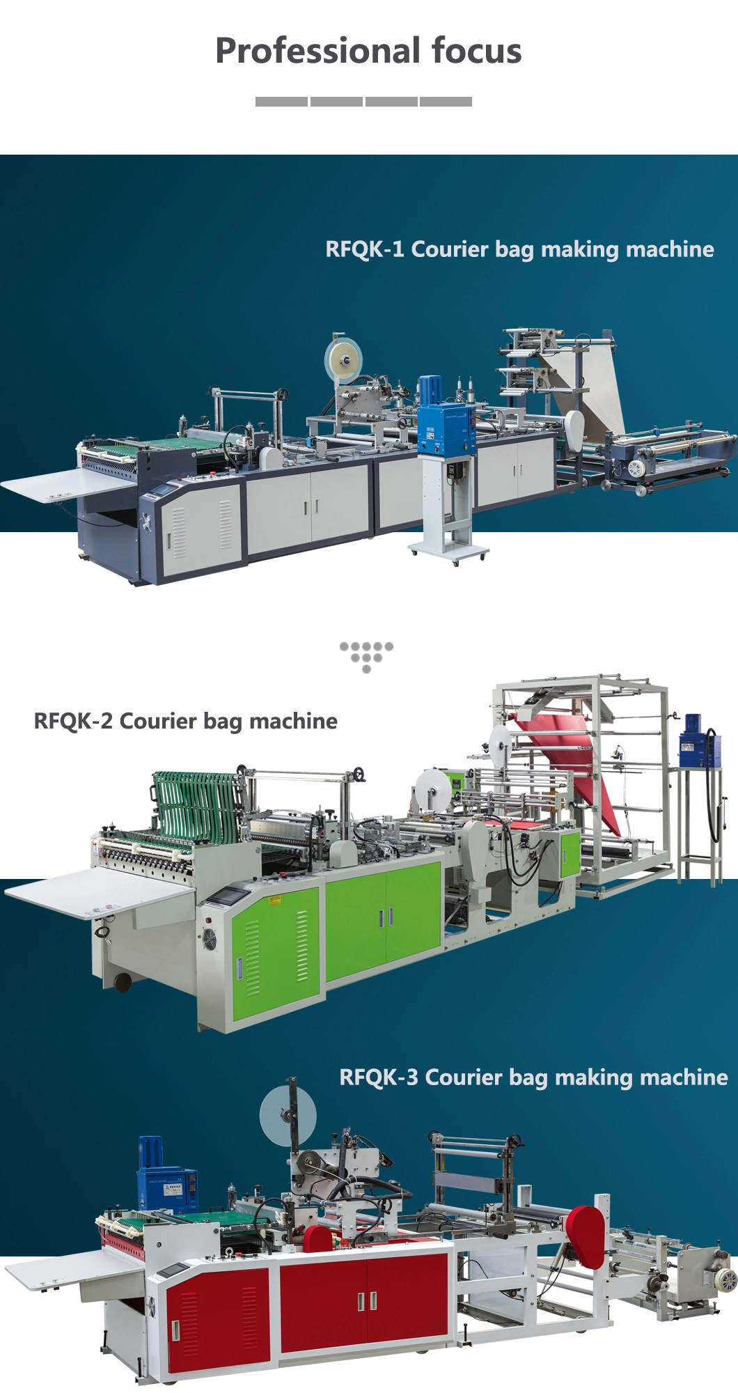 De automatische Multifunctionele PE Koerier Bag Making Machine met Lijm maakt los