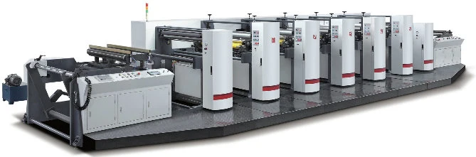 Broodje van het hoge snelheids het Veelkleurige Smalle Web aan Rollflexo-Drukmachine voor Document, Film, Plastic niet Geweven Zak,