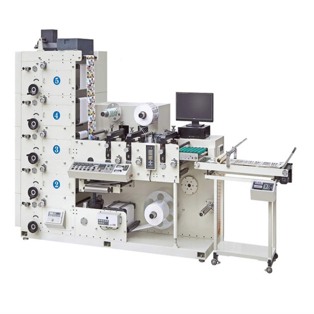 Sticker Label Flexodrukmachine 1300 mm met Ce-certificaat 5 kleuren rolpapier 0