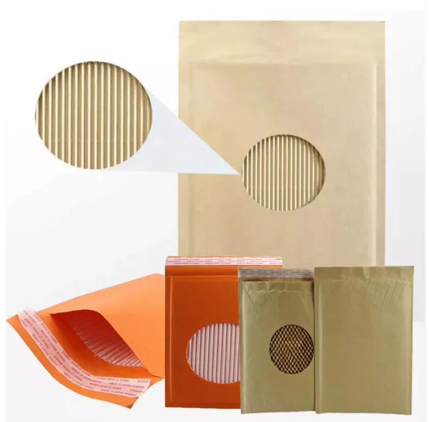 Gegolfd dubbellaags zakmachine Honingraat envelop Kraft zakpapier 1