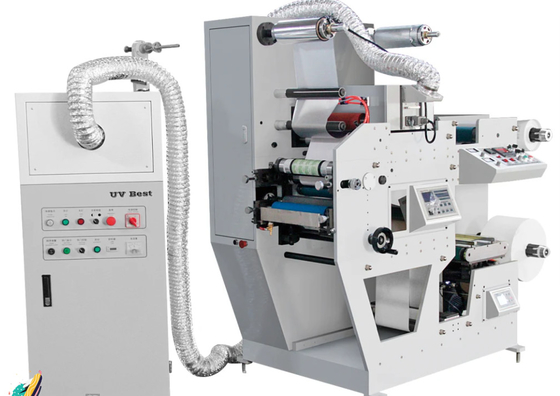 1 kleur Rol Papier Sticker Label Flexo Drukmachine Gebruik IR Droger En Inkt Oplosmiddel