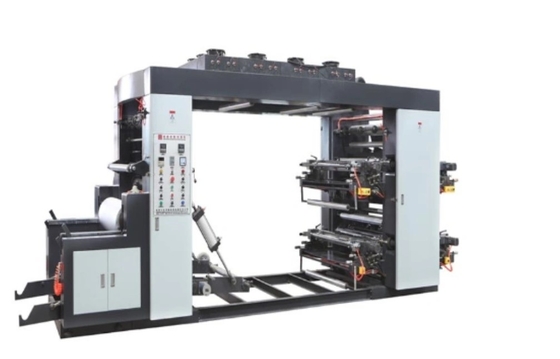 Hoge snelheids 4-kleur Flexo-Drukmachine voor Document Bags#Roll om Document de Kleuren van de de Drukmachine 60m/Min 4 van Flexo te rollen
