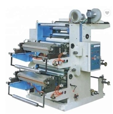 2-kleuren flexodrukmachine voor plastic film, papier, aluminiumfolie, niet-geweven stof en papierrollen