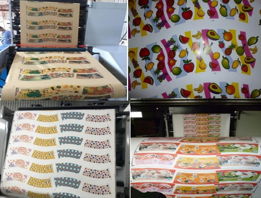 1 kleur Rol Papier Sticker Label Flexo Drukmachine Gebruik IR Droger En Inkt Oplosmiddel