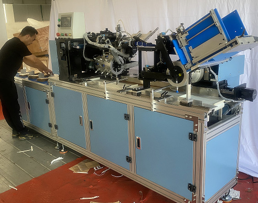 Handgreep maken Combi-plakmachine Automatische platte papieren zak Metalen stropdas