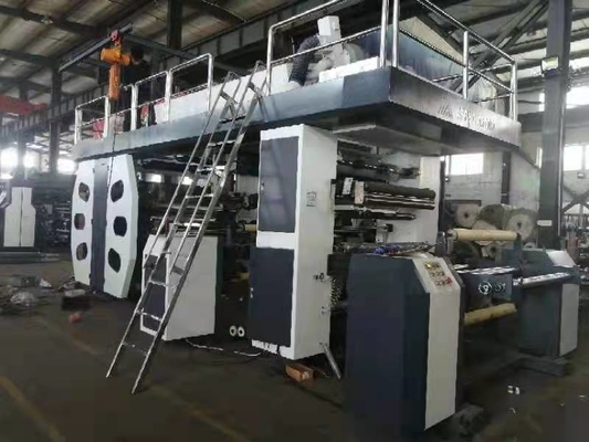 De Printer van hoge snelheidsflexo voor Document, Plastic Film, Niet-geweven Fabric#-Drukbreedte 6002000mm 8-kleur Flexo-Printer