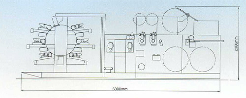 6 het Type van kleuren Economische Ci Flexographic Drukmachine voor Plastiek, Document met Pneumatisch, 380V 6 Kleur Ci Flexo M Control