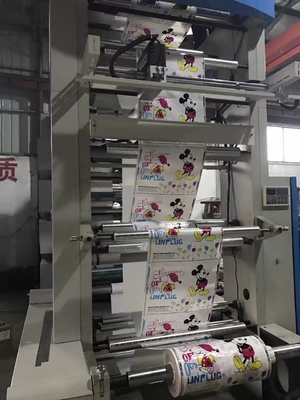 De Printer van hoge snelheidsflexo voor Document, Plastic Film, Niet-geweven Fabric#-Drukbreedte 6002000mm 8-kleur Flexo-Printer