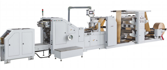Hj-200+lst-4700/4700R Broodje die Flexo voeden die Vierkante Bodemdocument Zak drukken die Machine#200pcs/Min Paper Carry Bag maken