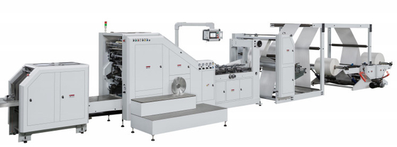 330/330L/330XL/450/450L/450XL+HJ-41100/41400/41100R/41400R broodje die Flexo voeden die Vierkante het Document van Bodemkraftpapier Zakmak drukken