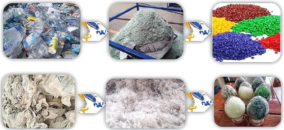 PE van het de Machineafval van de Filmextruder van de de Pijppp Zak van pvc het HUISDIERENfles Plastic Recyclingsmachine