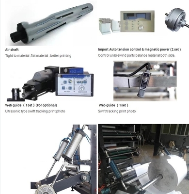 De nieuwe 4+0/3+1/2+2 niet Geweven de Drukmachinery#90m/Min Paper Flexo Printing Machine 380V 4 Kleur van Stoffenflexo voor niet weefde