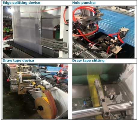 Hoge snelheidsldpe HDPE Zak die Machine met de Plastic Vuilniszak maken die van Omschakelaarsmotor#biodegradable Machine 380V 220V maken