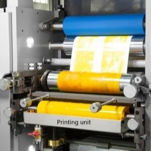 De Machine van de het Etiketdruk van hoge snelheidsflexo voor Precisiedruk, 80m/min-Druksnelheid, 30 Brutomacht, kwflexodruk