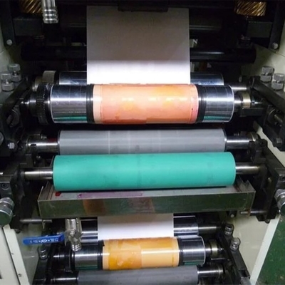 4 Machine van de het Etiketdruk van Flexo van het kleurenbroodje 320mm 80m/Min#±0.1mm Maximum de drukbreedte van Flexo Printer#450mm van het Nauwkeurigheidsetiket