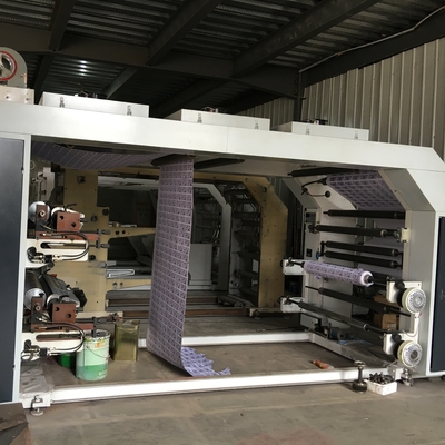 De economische de Drukmachine van Flexo van de Zes Kleuren Centrale Trommel met 6 Kleuren UVmatrijs SNEED SCHEUREN SERVO voor Autostickeretiket