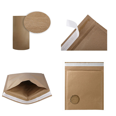 Het Document van Eco Vriendschappelijke Kraftpapier Zak die Machine Opgevulde Koerier Delivery Envelope Honeycomb maken
