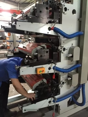 Van het Vleesflexo van de vier Kleurendekking het Document van de de Drukmachine Plastic Zakverpakking