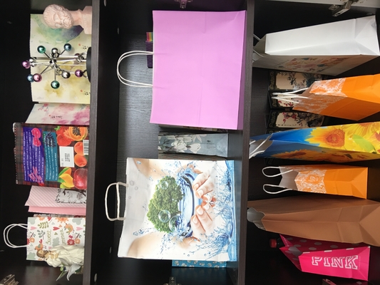 De luxe drukte de Zakjuwelen van het Handvat Vetvrije Papier Vetvrije Verpakking