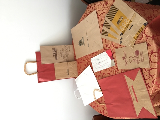 De luxe drukte de Zakjuwelen van het Handvat Vetvrije Papier Vetvrije Verpakking